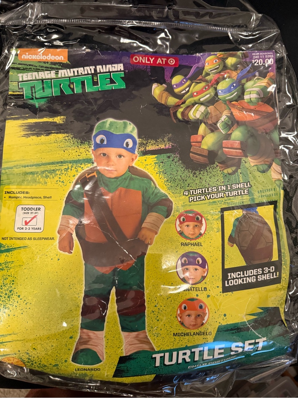 Teenage Mutant Ninja Turtles Toddler Costume Set - Green and Blue